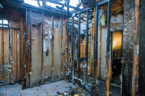 Professional Emergency Fire Cleanup technician working in Jarales, NM
